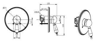 Встраиваемый смеситель для душа Boheme Medici Ripresa 305 бронза
